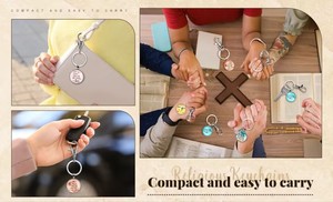 Regalos Cristianos, Llaveros Bíblicos al por Mayor, Mini Cúpula de Cristal con Citas Bíblicas, Llavero Religioso para <span class=keywords><strong>Ministerios</strong></span> de Iglesia - Product Image 2