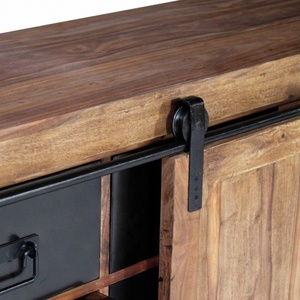 Aparador Moderno de Madera Maciza Industrial con Puertas Corredizas, Cajones, Mueble para Sala de Estar, Dormitorio, Comedor, Cocina, Muebles para el Hogar AKKU - Product Image 4