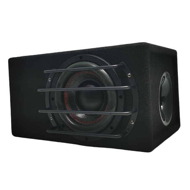 Factory Wholesale 8 Inch Bass Audio Speaker Subwoofer Enclosure RMS 300W Car Speaker Amplified Subwoofer Box DC 12V for Cars