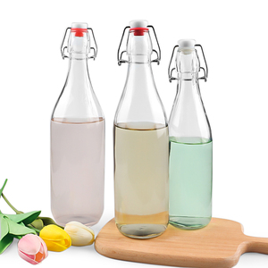 Vente en gros de bouteilles en verre pour restaurants et hôtels Extrémité à ouverture facile 250ml 500ml 750ml 1000ml Récipients ronds pour boissons gazeuses et à eau - Product Image 5