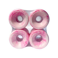 Roues de longboard 70 mm à prix réduit, rebond 85 %, noyau PU PC 78A, surface lisse, double rocker, noyau offset, couleurs assorties, pour cruiser et descente