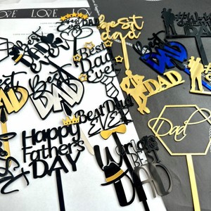 Adorno de acrílico para pastel con diseño de miel y dulzura, para el Día del Padre, decoración de cumpleaños, adorno para pastel - Product Image 4