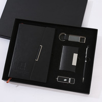 Coffret cadeau pour cahier d'affaires haut de gamme sergé bloc-notes coffret cadeau école société souvenir U disque porte-clés