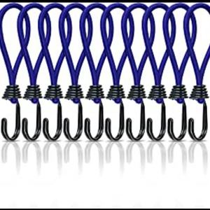 Corde élastique de camping en plein air avec crochet, diamètre 3,5 mm 6 mm, longueur 16 cm, sangle de fixation pour tente et bâche - Product Image 4