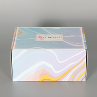 Boîte d'expédition pliable pour vêtements avec grand rabat, impression sur papier fantaisie holographique et logo personnalisé pour l'emballage