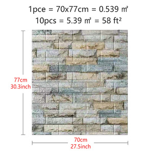 Fournisseur d'usine, panneau en mousse DIY <span class=keywords><strong>multicolore</strong></span>, autocollant mural en briques 3D XPE - Product Image 3