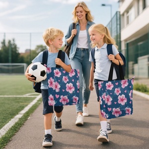 New Arrival Custom Hawaii Tropical Flower Book Bag Fashion Shoulder Bags Large Capacity Handbag for Book Class <b>Knapsack</b> - Product Image 6