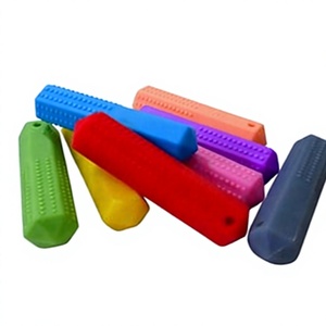Medilab India – Bâtonnets de dentition hexagonaux en silicone colorés, jouets sensoriels à points pour bébés, 15 cm, portables, sans danger pour les aliments, pour la maison et le camping - Product Image 1