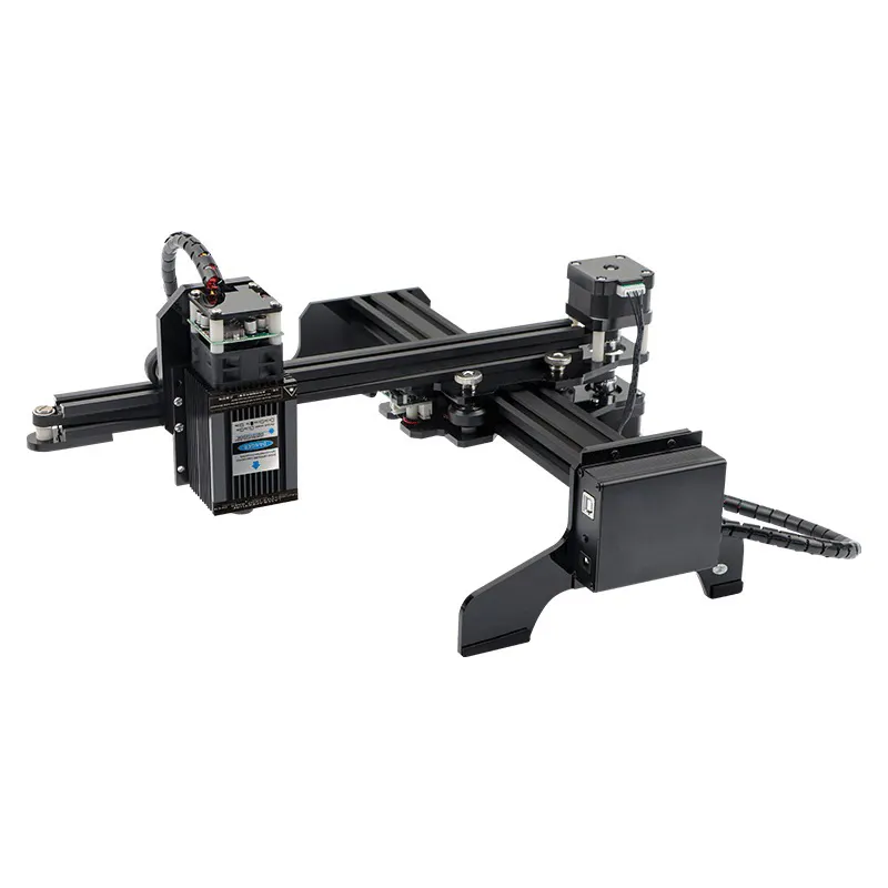 Gravador a laser multifuncional, t3 4500mw mini máquina de gravação a laser 3d impressora de metal/papel/plásticos/couro