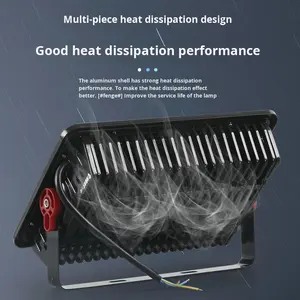 Faro LED <span class=keywords><strong>Solare</strong></span> ad Alta Potenza 200W/400W/600W, Impermeabile IP66, <span class=keywords><strong>Corpo</strong></span> in Alluminio, Certificato CE, Luce Diurna 6000K, Telecomando - Product Image 3