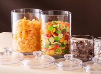 Bocaux de cuisine, récipients de stockage d'aliments et de biscuits pour garde-manger, boîtes d'apothicaire de salle de bain, passe au lave-vaisselle
