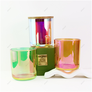 Détails du logo personnalisé Petits récipients <span class=keywords><strong>en</strong></span> bocal <span class=keywords><strong>en</strong></span> <span class=keywords><strong>verre</strong></span> pour bougie Pots à bougie galvanisés à fond rond chaud <span class=keywords><strong>de</strong></span> luxe <span class=keywords><strong>avec</strong></span> couvercles pour déco - Product Image 1