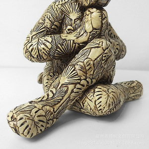 Figurine d'éléphant en résine Qi Hang Yoga, décoration artistique faite à la main pour la maison, le salon, l'entrée, le bureau, la méditation zen - Product Image 5