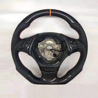 Volant en cuir PU personnalisable E90 E91 E92 E93, sensation sportive, style fibre de carbone, 3 branches, 40 mm, haute qualité