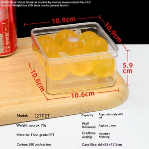 Boîte carrée de qualité alimentaire pour animaux de compagnie, résistante aux chutes, avec coins arrondis et fond concave, boîte à biscuits personnalisée avec points occidentaux - Product Image 3