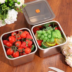 Stainless Steel <b>Lunch</b> <b>Box</b> with Plastic Lid for Adults Leakproof 304 Bento <b>Box</b> Meal Prep Food Container Large Capacity BPA Free - Product Image 2