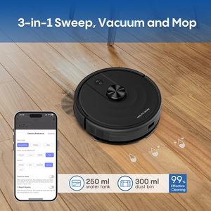 Aspirateur <span class=keywords><strong>robot</strong></span> Bagotte Mop Combo 5000Pa, nettoyage humide/sec, contrôlé par application, pour usage domestique, hôtelier, sols durs, tapis et poils d'animaux - Product Image 5