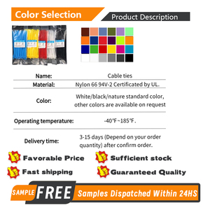 Promocionais Self-Locking Cable Ties 100mm Comprimento <span class=keywords><strong>2</strong></span>.5mm Largura Nylon colorido e plástico Cable Zip Tie - Product Image 2