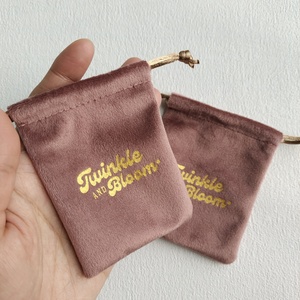 Nhung Vai Túi nhung Kem Trắng Túi Túi nhung Túi đồ trang sức với logo tùy chỉnh cho tùy chỉnh gói hộp đồ trang sức - Product Image 3
