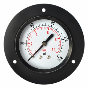 Droge Drukmeter Met Zwarte Stalen Behuizing En Voorflens - Product Image 1