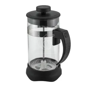 Hot Sale 2 Tasse Custom Glas Kunststoff French Press Kaffee maschine Filter French Press Pot für hausgemachten Kaffee