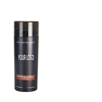 Fibres Capillaires Volumisantes à la Kératine de 27,5g avec Logo Personnalisé, Marron Blanc Noir, Poudre en Spray pour Cheveux Clairsemés