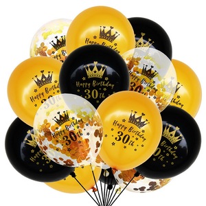 15 teile/satz 18. 30. 40. 50. 60. Geburtstag Luftballons Konfetti Ballon Party Dekorationen - Product Image 5
