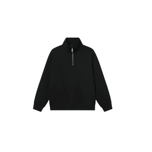 <span class=keywords><strong>Sweat</strong></span>-shirt à col montant mi-zippé pour <span class=keywords><strong>homme</strong></span>, coupe ample, en tissu épais - Product Image 3