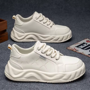 Nouvelles Chaussures Décontractées en Cuir Respirantes et Polyvalentes pour Hommes 2026 – Semelle Épaisse Rehaussante Tendance Style Skateboard - Product Image 5