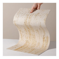Le mur flexible de revêtement de MCM de feuille de travertin de placage en pierre flexible de RCL couvre de tuiles le matériel