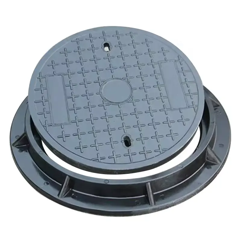 Professional Manufacturer Wholesale Cast Iron Round Manhole Cover With Flame Ductile Iron Sewer Cover For Driveway