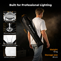 Kit d'éclairage K&F Concept LK11 avec boîte à lumière lanterne réglable en profondeur à dégagement rapide 65 CM / 90 CM avec monture Bowens pour la photographie
