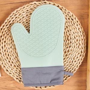 Manchette de four en silicone imprimée avec doublure en coton, résistante à la chaleur pour une utilisation à l'intérieur du four - Product Image 1