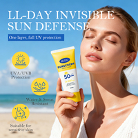 Crème solaire en marque blanche 50ML SPF50 PA+++ Céramide Glycérine Protection large spectre UVA UVB Résistante à l'eau et à la transpiration Vente en gros