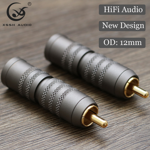 Connecteur <span class=keywords><strong>RCA</strong></span> mâle plaqué or 12 mm de diamètre extérieur en laiton XSSH YIVO pour câble audio-vidéo HIFI DIY et amplificateur de signal audio de grande puissance - Product Image 3