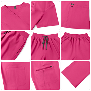 Uniforme de Enfermera con Logotipo Personalizado OEM, Conjuntos de Uniformes Médicos Blancos para Mujer, Tela Elástica en 4 Direcciones, Proveedor de Ropa para Hospitales, Clínicas y Centros de Salud - Product Image 3