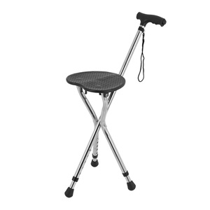 Stainless Steel Cane <b>Stool</b> With T Handle 300Lb Capacity Foldable For Outdoor Use - Product Image 2