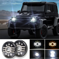 7 "phare salut feux de croisement H4 Angle yeux DRL phare pour Lada Niva 4X4 urbain pour Jeep CE phare Led OEM 12V universel 60W