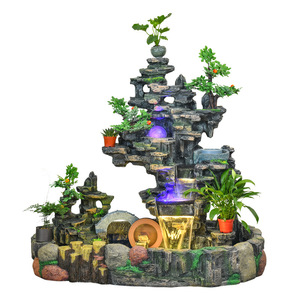 Fuente de rocalla artificial con flujo de agua y función de humidificación para decoración de sala de estar u oficina - Product Image 5