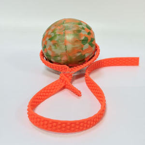 Balle à mâcher interactive de luxe pour petits animaux, en PVC, avec corde, design durable, personnalisable, plusieurs couleurs - Product Image 1