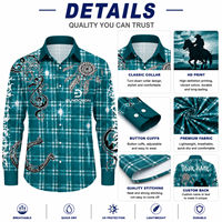 Nouvelles chemises boutonnées pour l'aventure et les activités de plein air, chemises à col cowboy Farmers West, manches longues, impression personnalisée, vêtements de pêche et de chasse