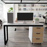 Table de bureau durable à cadre blanc de bureau d'ordinateur moderne Offre Spéciale avec assemblage facile extensible-Factory Direct