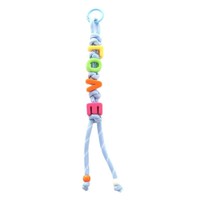 WOWEI Sac perlé écologique Pendentif Dopamines Acrylique Lettre perlée Corde tressée Imprimé UV Hot-Selling Colorful Letter Bag