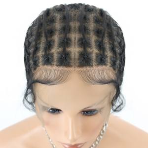 Gorro de Peluca de Encaje Completo <span class=keywords><strong>con</strong></span> <span class=keywords><strong>Trenzas</strong></span> de <span class=keywords><strong>Crochet</strong></span>, Transpirable, para Extensiones de Cabello, Tejido de Encaje, Línea de Cabello Natural, Rastas, Gorros para Trenzar Cabello - Product Image 1