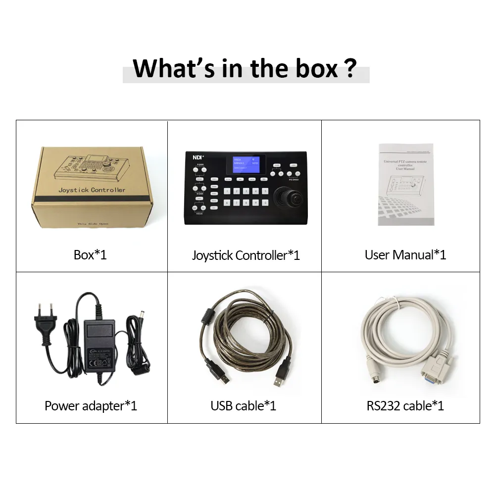 JJTS-equipo de transmisión en vivo, controlador de cámara ip, usb, ndi, ptz, control o mando nvif, JT-610CN