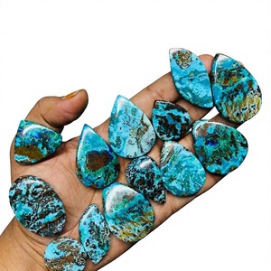 FAIJAN GEMS Pierres précieuses naturelles de turquoise, formes variées, cabochons bleus polis pour la fabrication de bijoux, origine Rajasthan, troisième qualité - Product Image 1