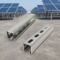 Support de montage solaire moderne en acier inoxydable Unistrut 41x21 en forme de C, options cuivre/fer pour serre de légumes et appartement