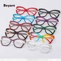 Boyarn fabricant approvisionnement de haute qualité mode cadres en plastique lunettes Anti lumière bleue lunettes pour femmes 2024