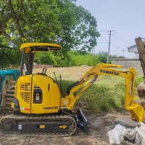 Mini-excavatrice Komatsu PC20 certifiée CE EMC, moteur diesel de 2 tonnes, excavatrice à chenilles en caoutchouc, mini-machine de démolition - Product Image 2
