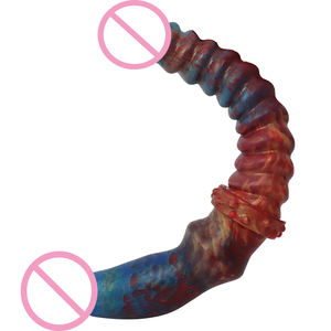 Dildo a Doppia Testa in Silicone a Forma di Spada per Ingrandimento del Pene, Gioco per Adulti, Giocattoli per Lesbiche - Product Image 1